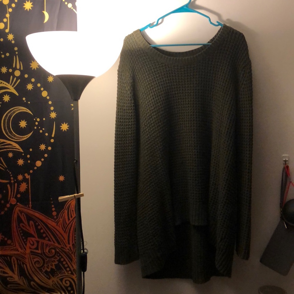 Navy Green Sweater